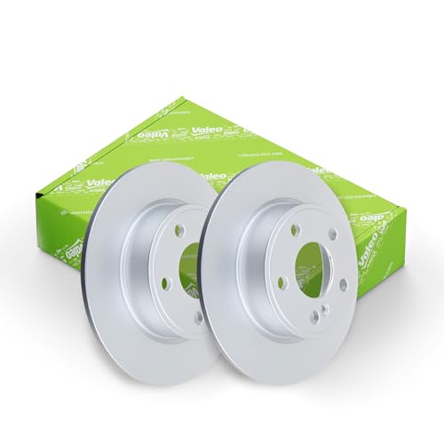 Valeo Disques de Frein Revêtus, Boîte de 2 Disques Pleins - Essieu Arrière - Qualité et Design Similaires à l'OE - 672589