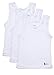 Feathers Boys White Tank 100% Cotton Super Soft Tagless Undershirts 3-Pack, Solid White, 7