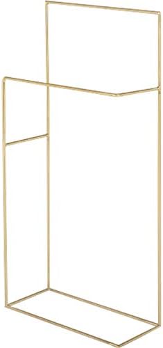 Znzwj Floor-Mounted Towel Bar, Double-Layer Minimalist Design, Small Utility Towel Rack for Bathroom or Kitchen, Floor Storage, Finishing Towel Rack (Color : Black)
