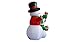 4 Foot Tall Christmas Inflatable Snowman Snowmen Family LED Lights Outdoor Indoor Holiday Decorations Blow up Lawn Inflatables Home Family Decor Yard Decoration