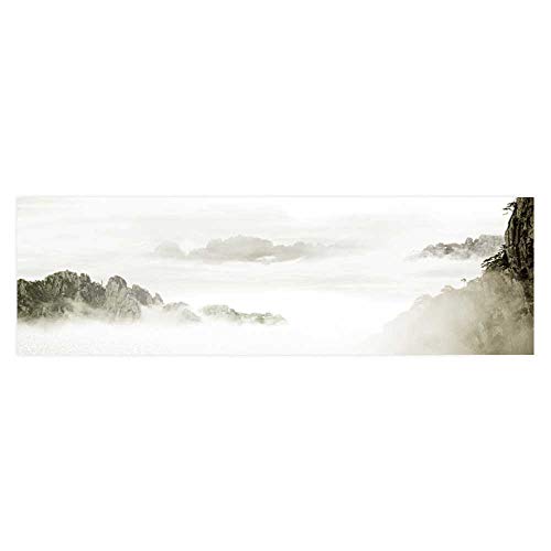 Leighhome Background Fish Tank Sticker Ink Painting Banner