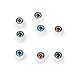 4 Pairs 4 Colors Round Acrylic Doll Eyes Eyeballs 8mm