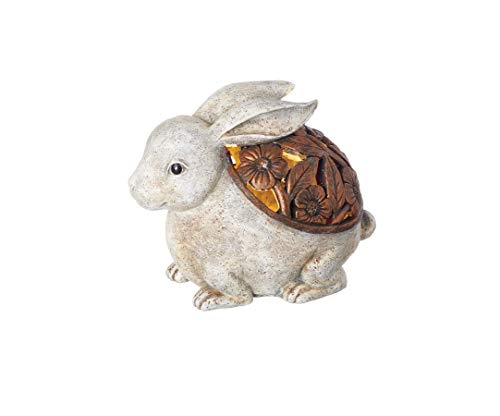 Bronze Lighted Bunny Statue