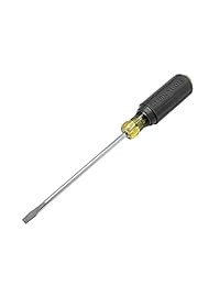Klein Tools 605-10 desarmador con mango redondo resistente de 10 pulgadas, gabinete de 1 4 pulgadas