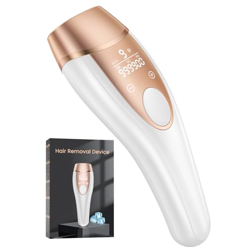 Deplite 21J Pulsed Light Epilator with Cooling Function, Painless Laser Epilator for Women and Men, 9 Energy Levels, 999,900 Flashes IPL Pulsed Light for Body, Armpits, Bikini