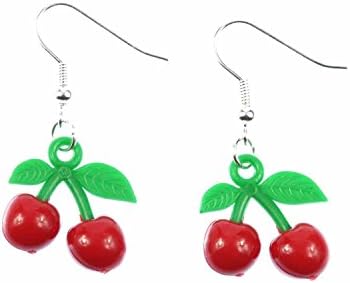 Cherries Earrings Miniblings Cherry Rockabilly 3D Red Plastic