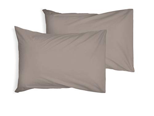 ZIMEL HOMES-Pair Of Housewife Pillow Cases, Oxford Pillow Cases 200 Thread Count Easy Care Non Iron Percale Polycotton-15 Colours (Grey, Pair of Housewife Pillow Cases)