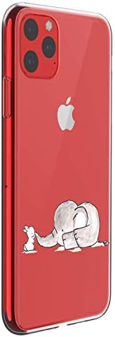 Oihxse Compatible for iPhone 11 6.1'' Case,Ultra-Thin Crystal Clear with Fashion Pattern Soft TPU Silicone Bumper [Support Wireless Charging] Shockproof Protective Phone Cover - Kiss
