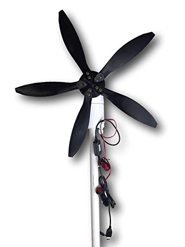 Cutting Edge Power 33W 12V and USB Cyclone Swivel Wind Turbine Generator Windmill, Small and Portable, for RV, Camping, Tailgating, Lightweight