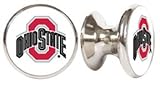 Ohio State Buckeyes NCAA Stainless Steel Cabinet Knobs / Drawer Pulls (2-pack)