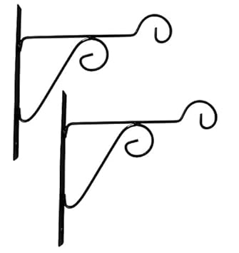 TRUPHE Metal Plant Hanger with Hanging Hooks - Wall Mounted Brackets (Pack of 2)