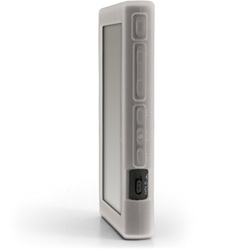 iGadgitz Clear Silicone Skin Case Cover for Sony Walkman NW-A35 NW-A40 MP3 Player + Screen Protector