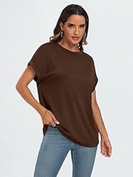 AUTOMET Womens Tops Casual Oversized Basic T Shirts