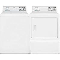 Speed Queen Top Load LWN432SP115TW01 26"" Washer with LDG30RGS113TW01 27"" Gas Dryer Commercial Laundry Pair in White