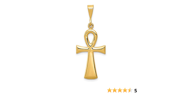 14K Yellow Gold Egyptian Ankh Cross 