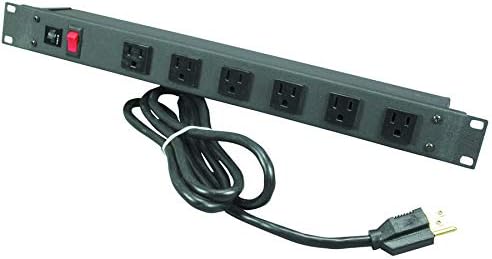 J60B0B-90 - Power Distribution, Rack Mount, 6 Outlets, 120 V, 15 A, 1.83 m (J60B0B-90)