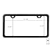 GG Grand General 60403 Black Semi-Gloss Powder Coated License Plate Frame with 2 Holes