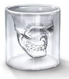 OliaDesign Crystal Skull Pirate Shot Glass Drink Cocktail Beer Cup, White