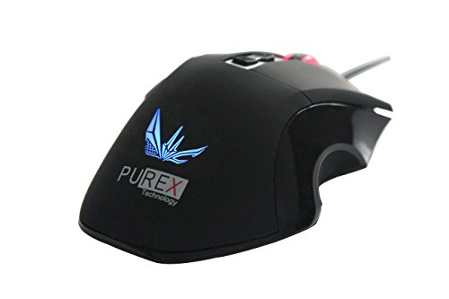 PUREX Technology 2400 DPI High Precision Programmable Wired Laser Gaming Mouse, 7 Programmable Buttons, 3 DPI Settings, 3 Color LED Indicating Profiles, Omron Switch, Rubber Coating - PXE-M555BU - Thumbnail 7