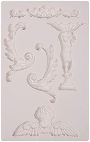 Statue Fondant Molds Baroque Style Curlicues Scroll Cake Molds Vintage Art Craft Decorator Bakeware for Fondant, Cake, DIY and Birthday by PROKITCHEN (Collection 7)