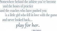 Somewhere behind the athlete you've become Quote Sports Gym Encouragement Picture Art - Girl Soccer Basketball Volley Ball Baseball DISCOUNTED SALE Sticker - Vinyl Wall Decal Size : 16 Inches X 32 Inches
