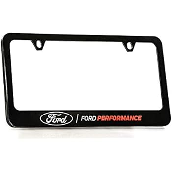 Amazon.com: FORD PERFORMANCE BLACK STAINLESS STEEL LICENSE PLATE FRAME: Automotive