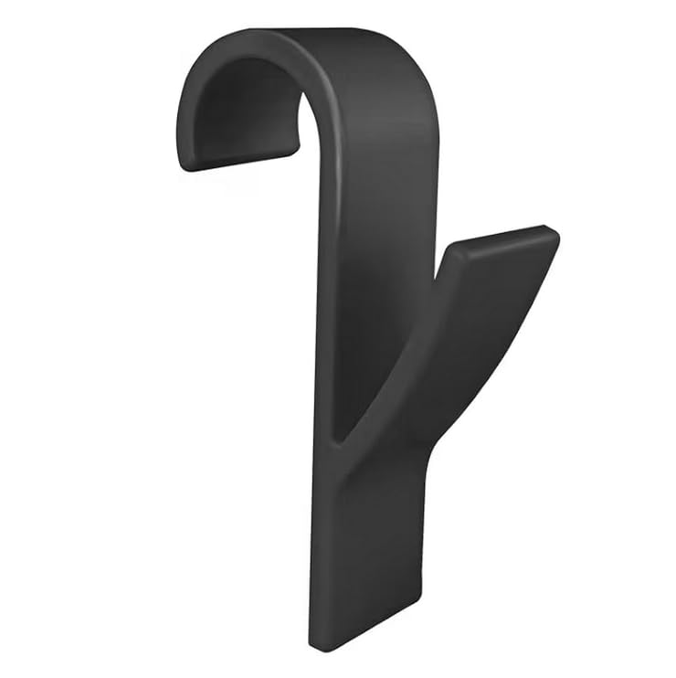 Annyswit 10 Pcs Black Round Radiator Hooks, Movable Over Radiator Towel Rail Hooks, Towel Rail Hanger Hook, All Standard 2.5cm Radiators