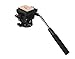 Fluid Head, Video Camera Tripod Action Fluid Drag Pan Head with 1/4” Screws Sliding Plate for Canon Nikon Sony DSLR Camera Camcorder Shooting Filming