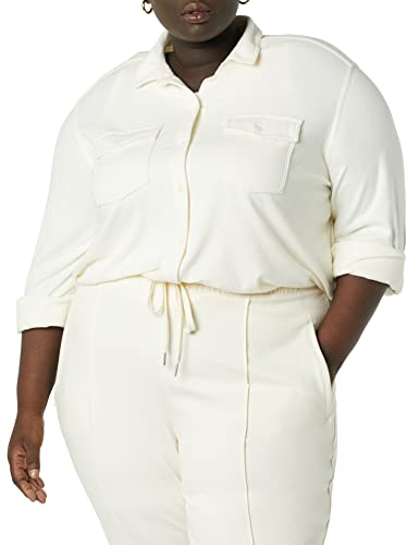 AMAZON ESSENTIALS WOMEN’S UTILITY SHIRT (AVAILABLE IN PLUS SIZE) (PREVIOUSLY AMAZON AWARE), OFF-WHITE, 4X