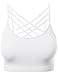 Criss-Cross Front Seamless Triple Bralette Sports Bra White LXL