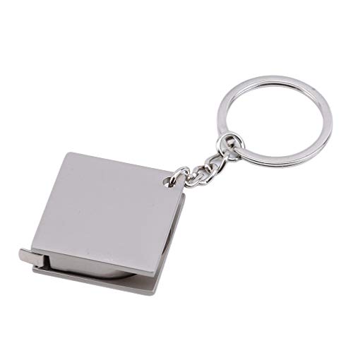 LJSLYJ Measuring Tools Stainless Steel Retractable Ruler Tape Measure Keychain Key Ring Gauging Tools Keyring Pull Ruler