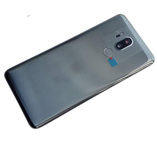 1Eaglewireless Waterproof Rear Panel,Back Glass Cover Assembly Replacement Parts with Fingerprint/Camera Lens Cover for LG G7 ThinQ G7 Plus G710 G710EM-Platinum Gray