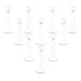 Ruifan 10PCS 16G 6mm Clear UV Flexible Acrylic 3mm Ball Labret Monroe Lip Ring Tragus Helix Cartilage Earring Stud Barbell Piercing Jewelry
