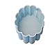 VERNASSA 8 Inches Blue Round Reusable Silicone Birthday Cake Mold Cupcake Baking Storage Container