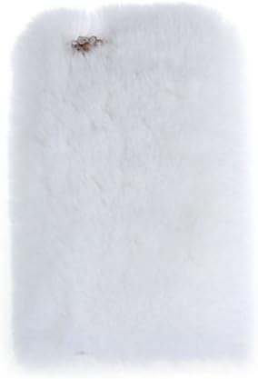 iPhone 4 Case,iPhone 4S Case,SHZONS Special Bling Diamond Fluffy Cover Warm Rabbit Fur Plush Back Case Fit Fot Apple iPhone 4 4S 4G(White),Apple iPhone 4 4S Plus Case