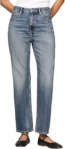 Tommy Hilfiger Women's Classic Straight Fit Jeans, Blue (Pat), 25W/28L