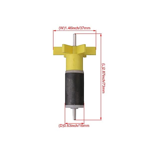 Mxfans-Yellow-16mm-Replacement-Filter-Impeller-Rotor-Shaft-Bearing-Pump-Rotor Mxfans Yellow 16mm Replacement Parts Filter Impeller Rotor Shaft Bearing Pump Rotor