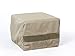 Covermates Outdoor Square Ottoman Cover - Water Resistant Polyester, Drawcord Hem, Mesh Vents, Seating and Chair Covers, 30W x 30D x 18H, Khaki