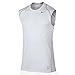 Nike Pro Men's Sleeveless Training Shirt, White/Matte Silver/Black, X-Large