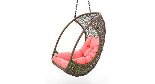 Virasat Furniture & Furnishing Outdoor Single Seater Swing With Cushion (Brown)