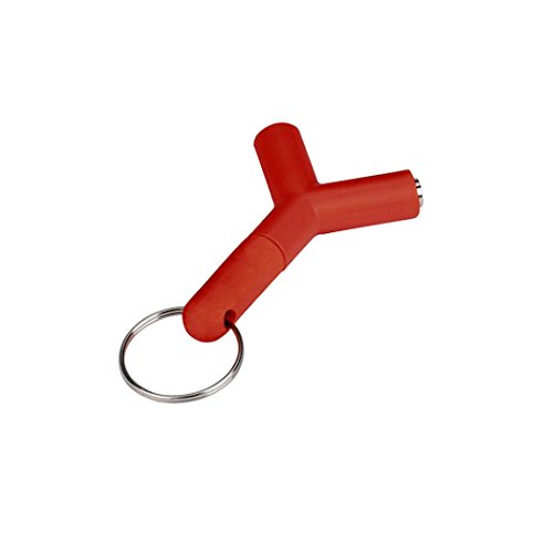 Sinwo Portable Audio Splitter Y Jack Male to 2 Female M/F 3.5mm Stereo Earphone (Red)