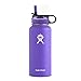 Vanteen Straw Lid Set for Hydro Flask Wide Mouth Sports Water Bottle (Purple/Black, 1-Pack)