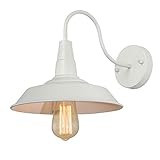 LNC White Gooseneck Wall Sconces Barn Warehouse Farmhouse Sconces Wall Lighting ()