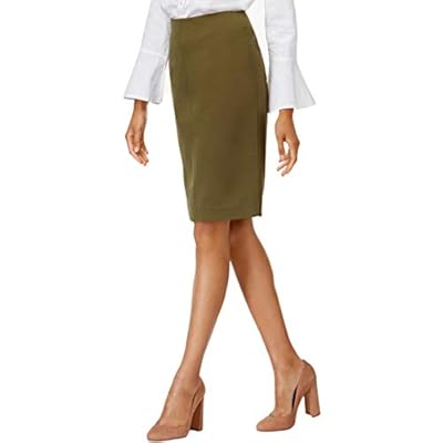 Olivia & Grace Womens Pull On Above Knee Pencil Skirt