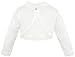 Lilax Baby Girls' Knit Long Sleeve Button Closure Bolero Cardigan Shrug 6-9 Months Cream