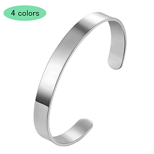 Bangles Bracelets for Women/Men and Cuffs Silver Charms Vintage Couples Stainless Steel Bangles