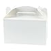LaRibbons 12 Pack Treat Gift Boxes - 9.5 x 5 x 5 inches White Paper Box Recycled Kraft Gift Box with Stickers, Perfect for Birthday, Party, Wedding