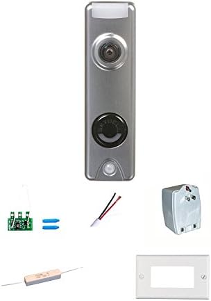 Honeywell SkyBell Slim Design 1080p Wi-Fi Video Doorbell Silver Finish + Chime Adapter + 20 ft Intercom Cable + AC Power Supply &amp; Wirewound Resistor + Outlet replacement plate, Works with Amazon Alexa