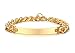 Personalized Engravable Stainless Steel Curb Chain ID Bracelets for Men Women, Custom Engrave Name Plate Identity ID Bar Bracelets, Customized Gift for Girl boy mom dad, Birthday Gift