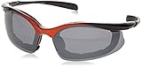 Crossfire 873 Concept Safety Glasses Silver Mirror Lens - Orange/Black Frame, Foam Lined